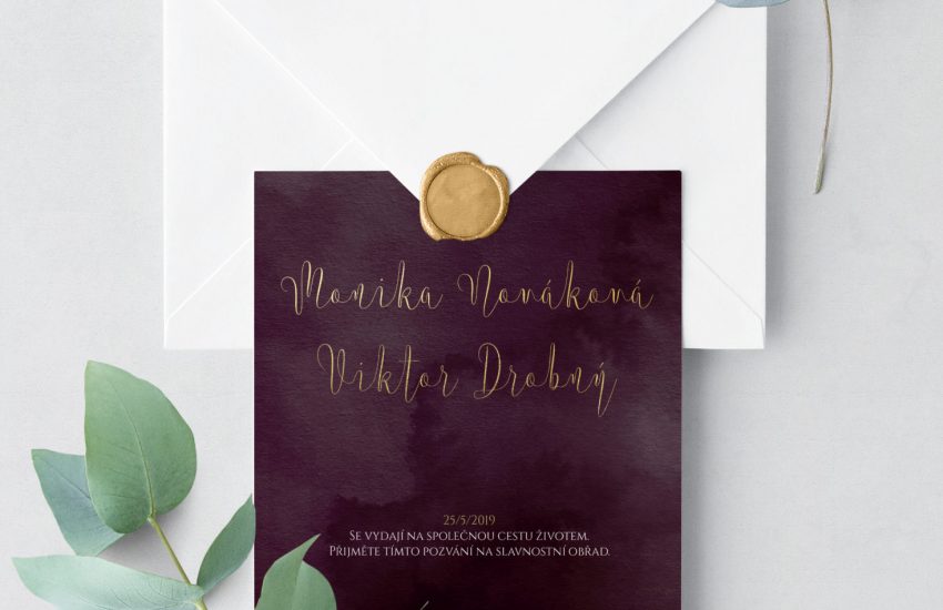 Invitation Card and Envelope 3 monika a viktor